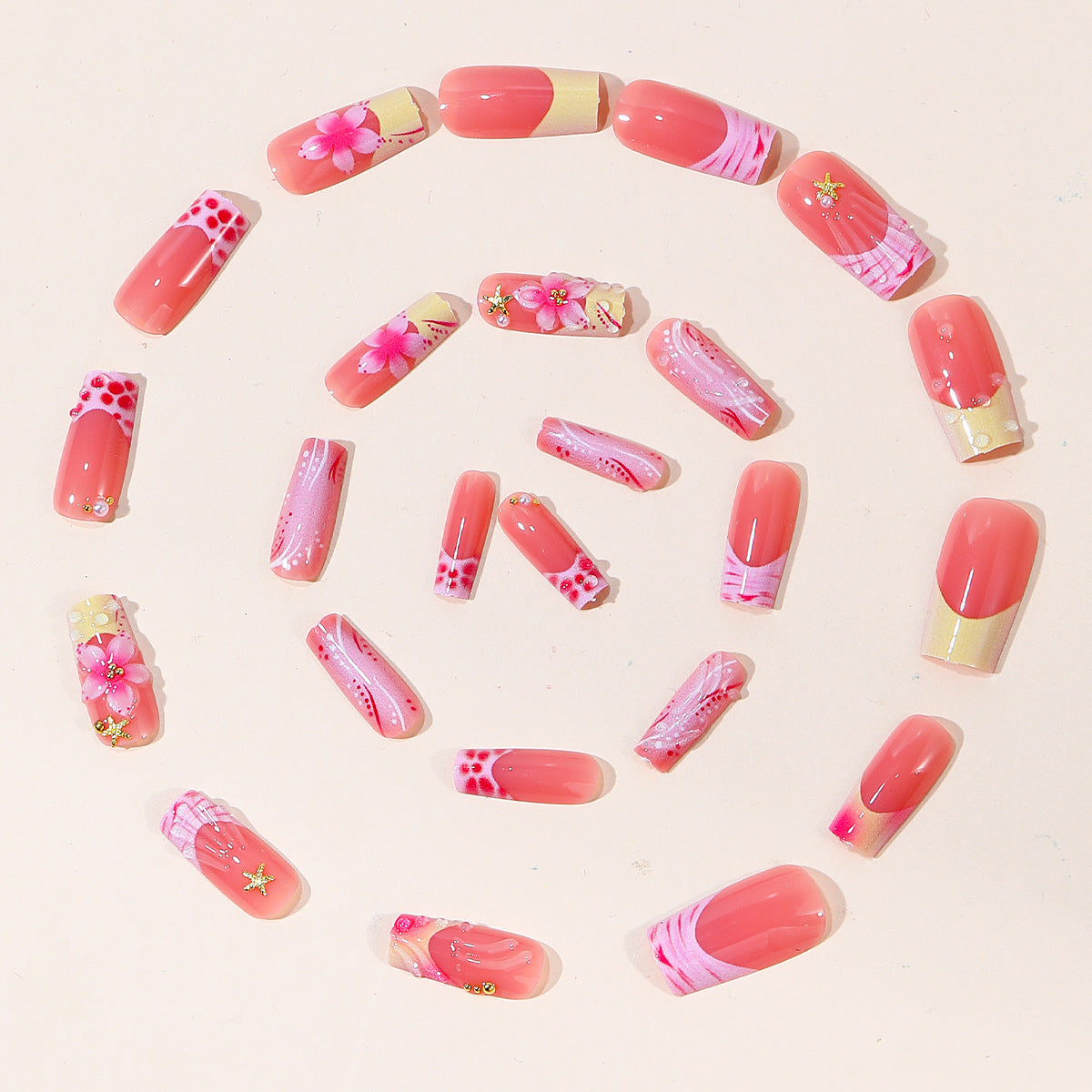 Pink French Floral 3D