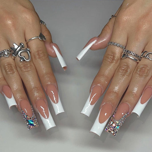 White French Press-On Nails