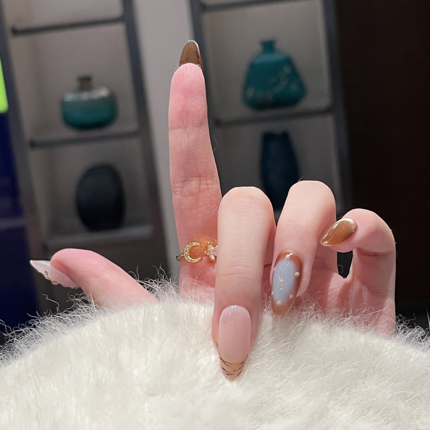 Nude French Leopard Hand-Painted