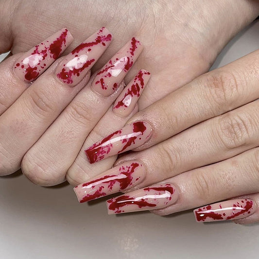 Red Coffin Press-On Nails
