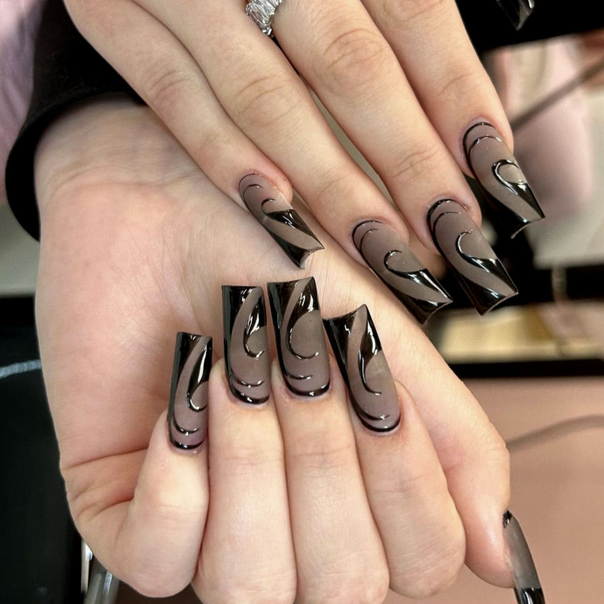 Black Press-On Nails