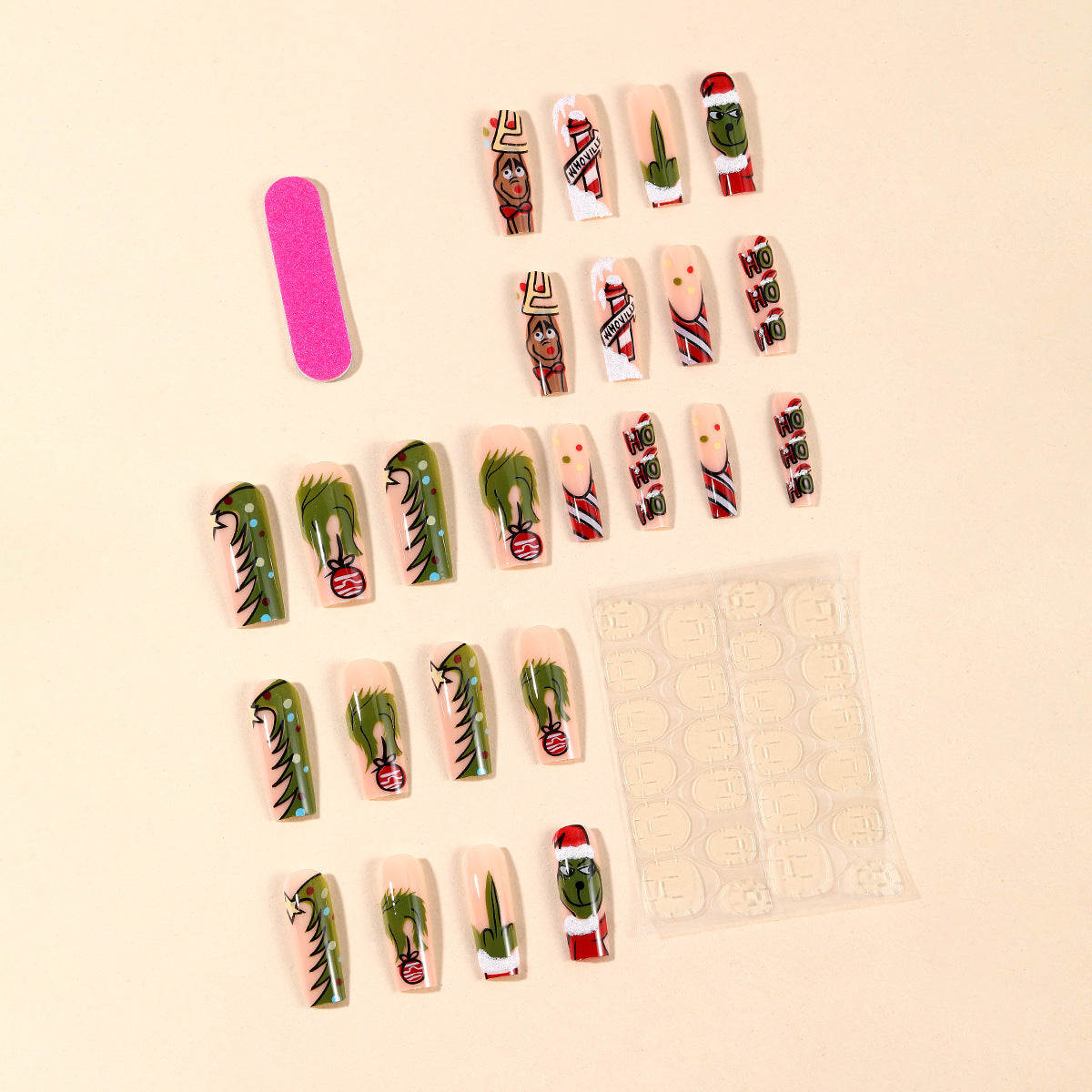 Green Floral Christmas Letters