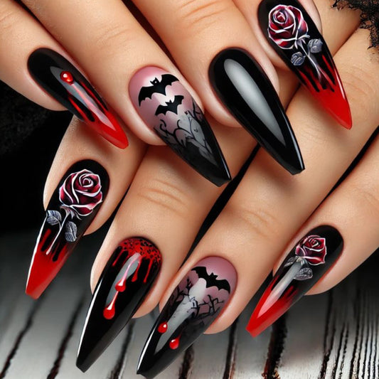 Black Floral Rose