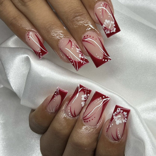 Red French Floral