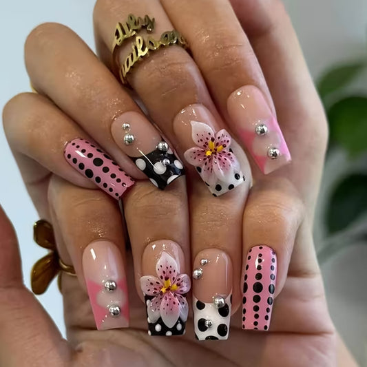 Pink French Floral 3D
