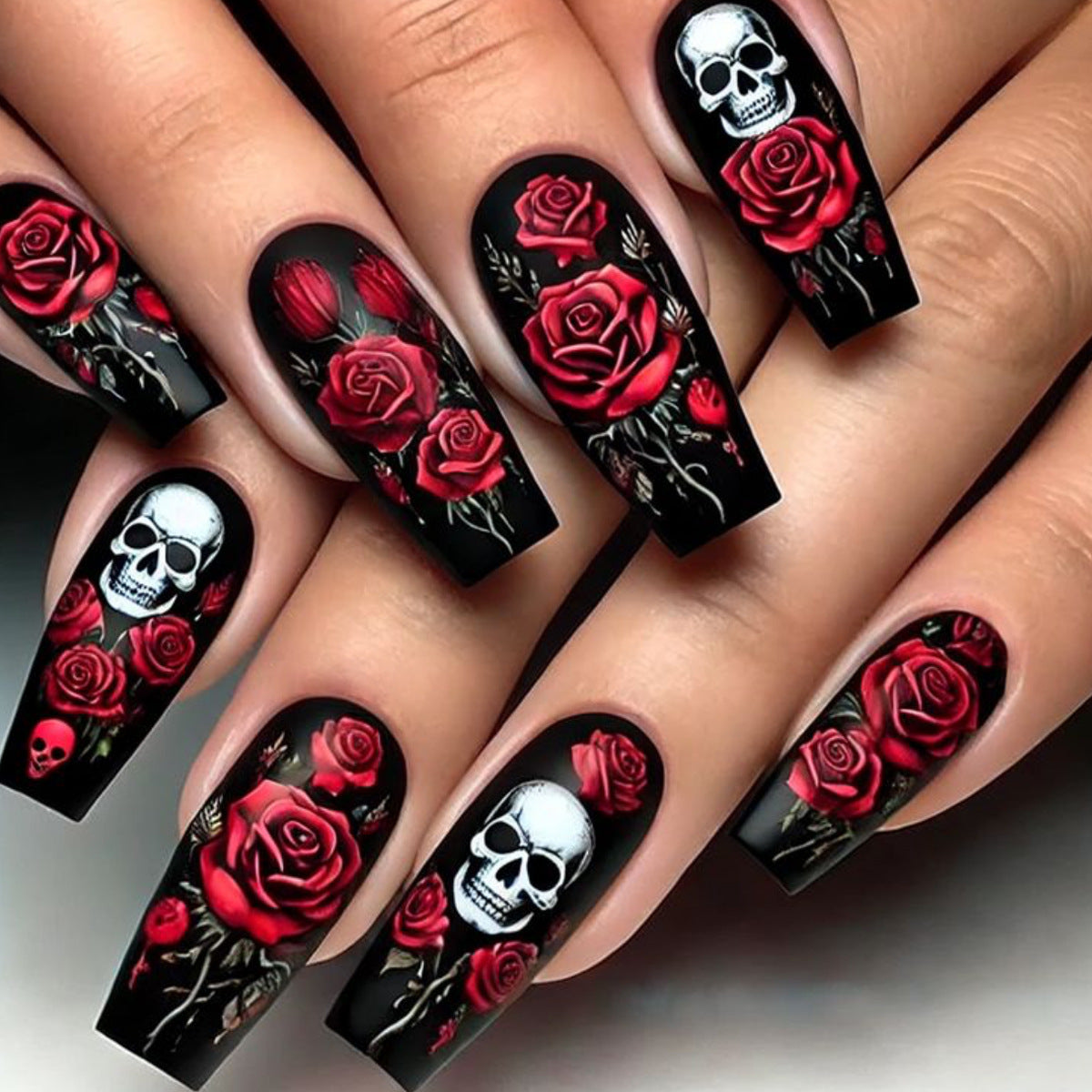 Black Floral Halloween Rose