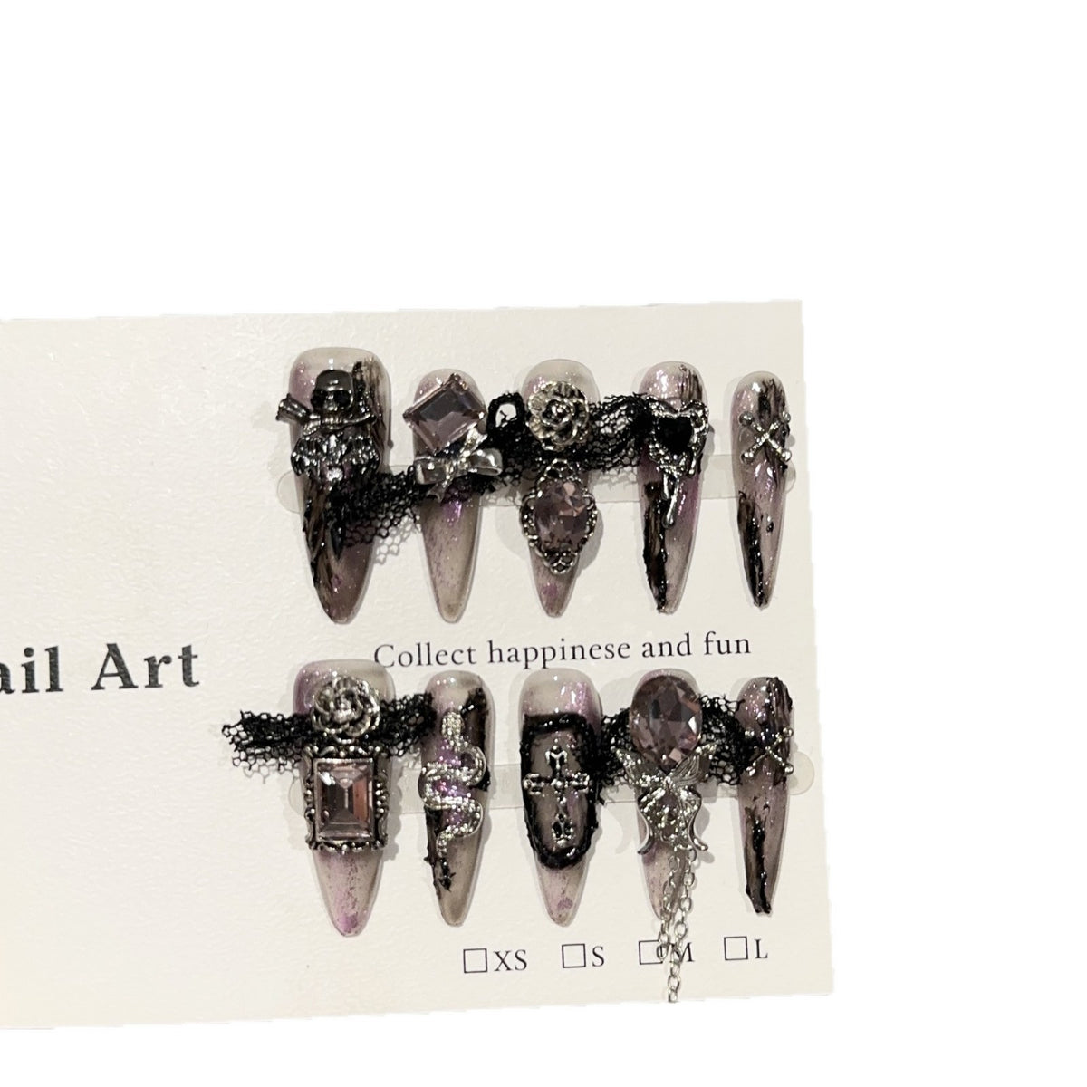 Magic Castle Long Stiletto Halloween press-on nails — additional styling view