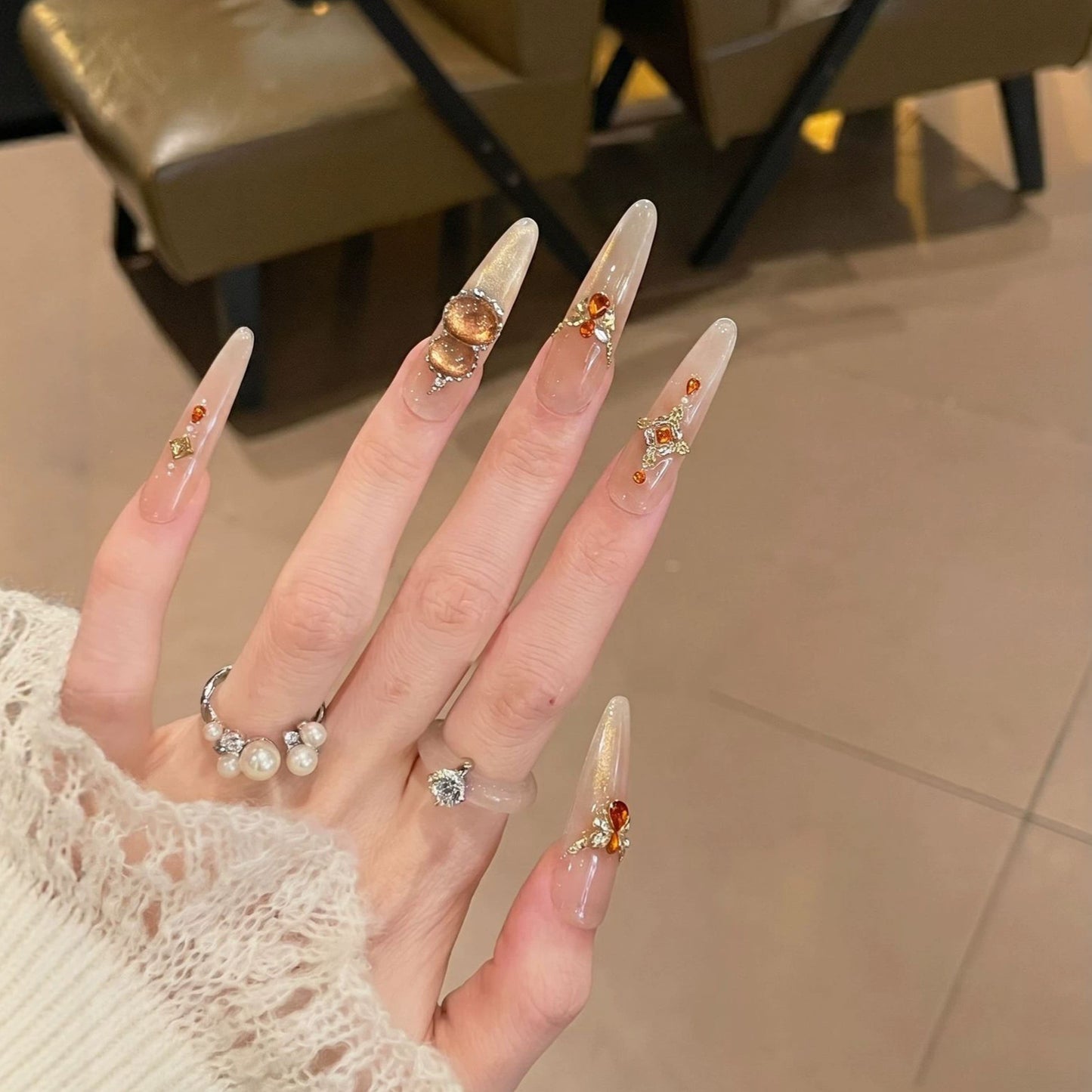 Cat Eye Jelly French Crystal 3D