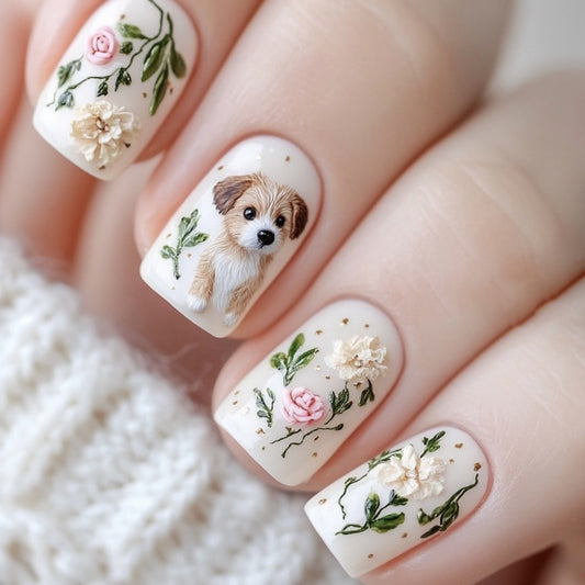 Floral Press-On Nails