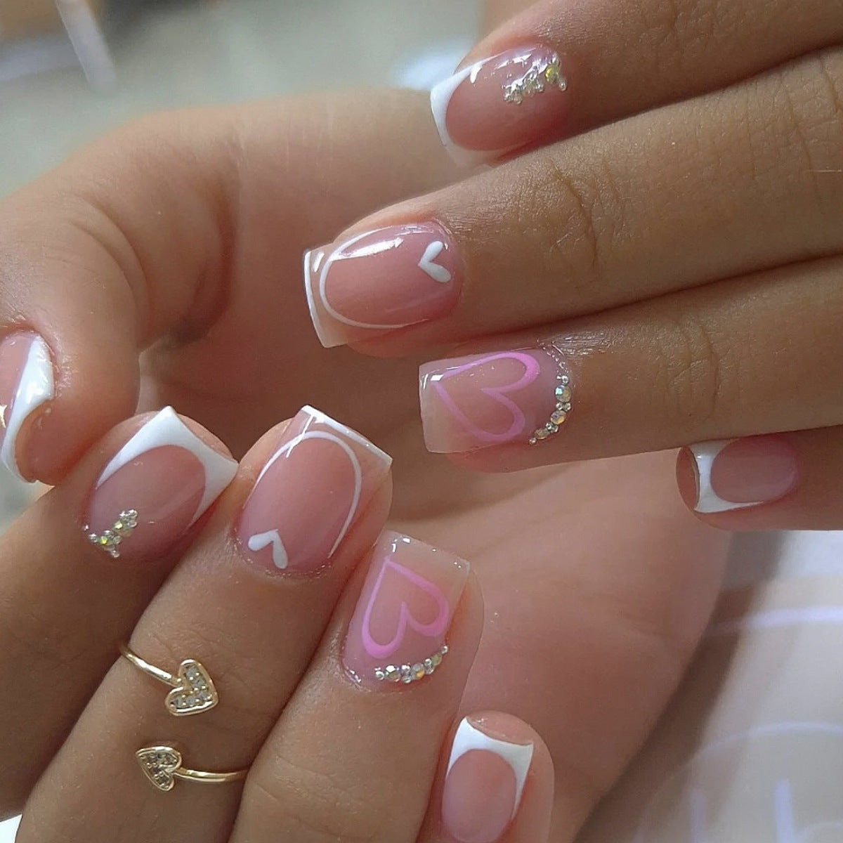 Pink French Heart