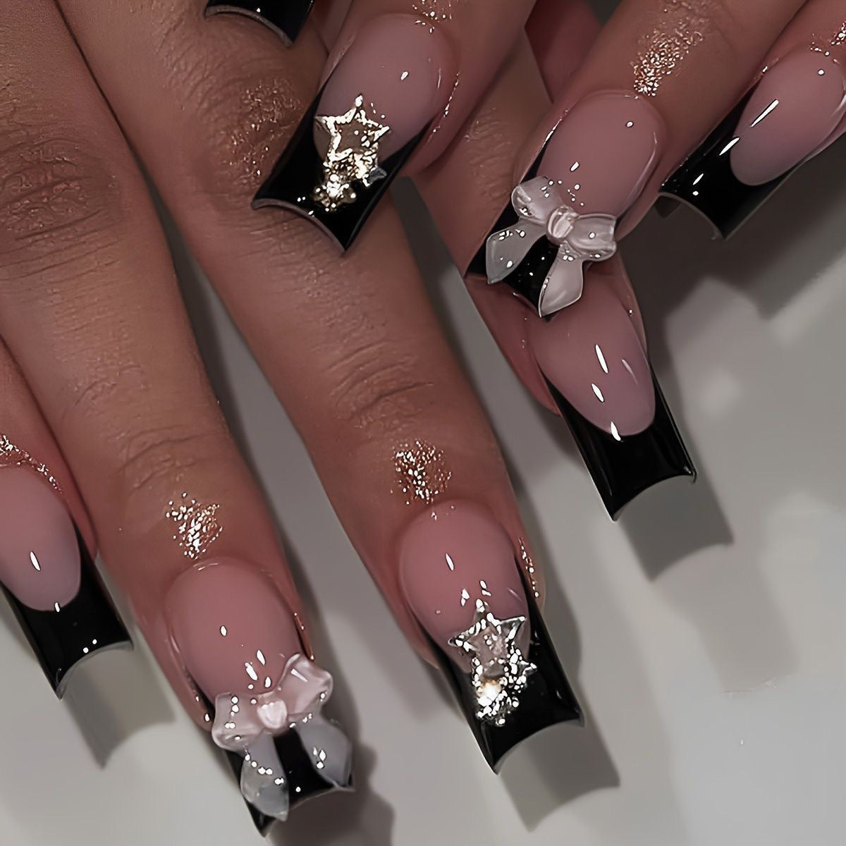 Black Jelly French Bow Stars