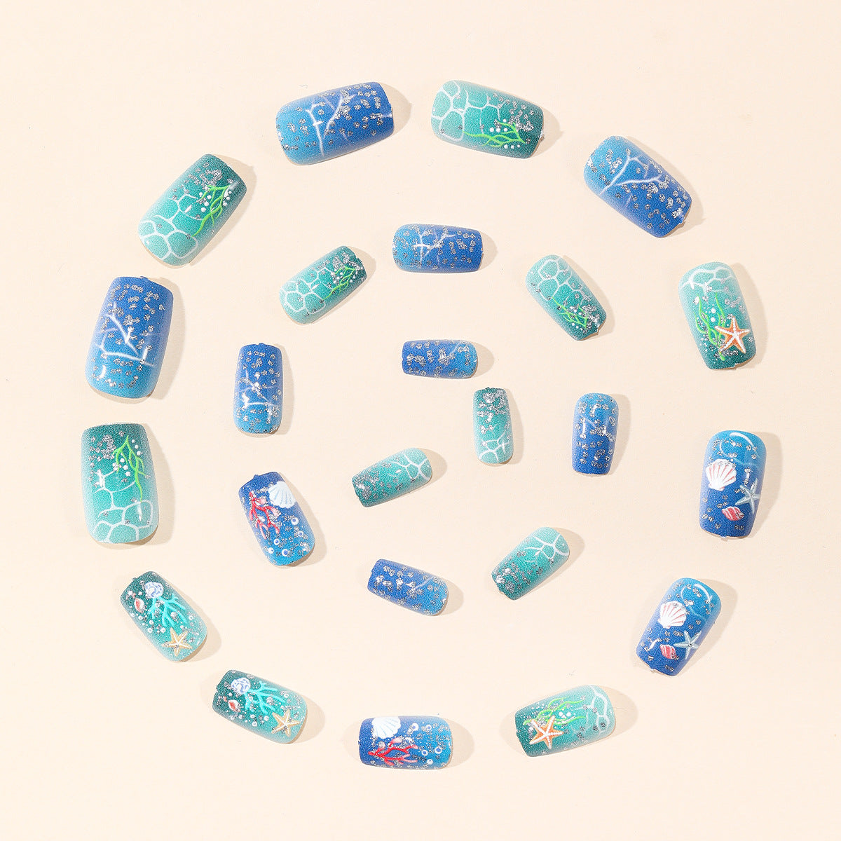 Blue Gradient 3D Embossed