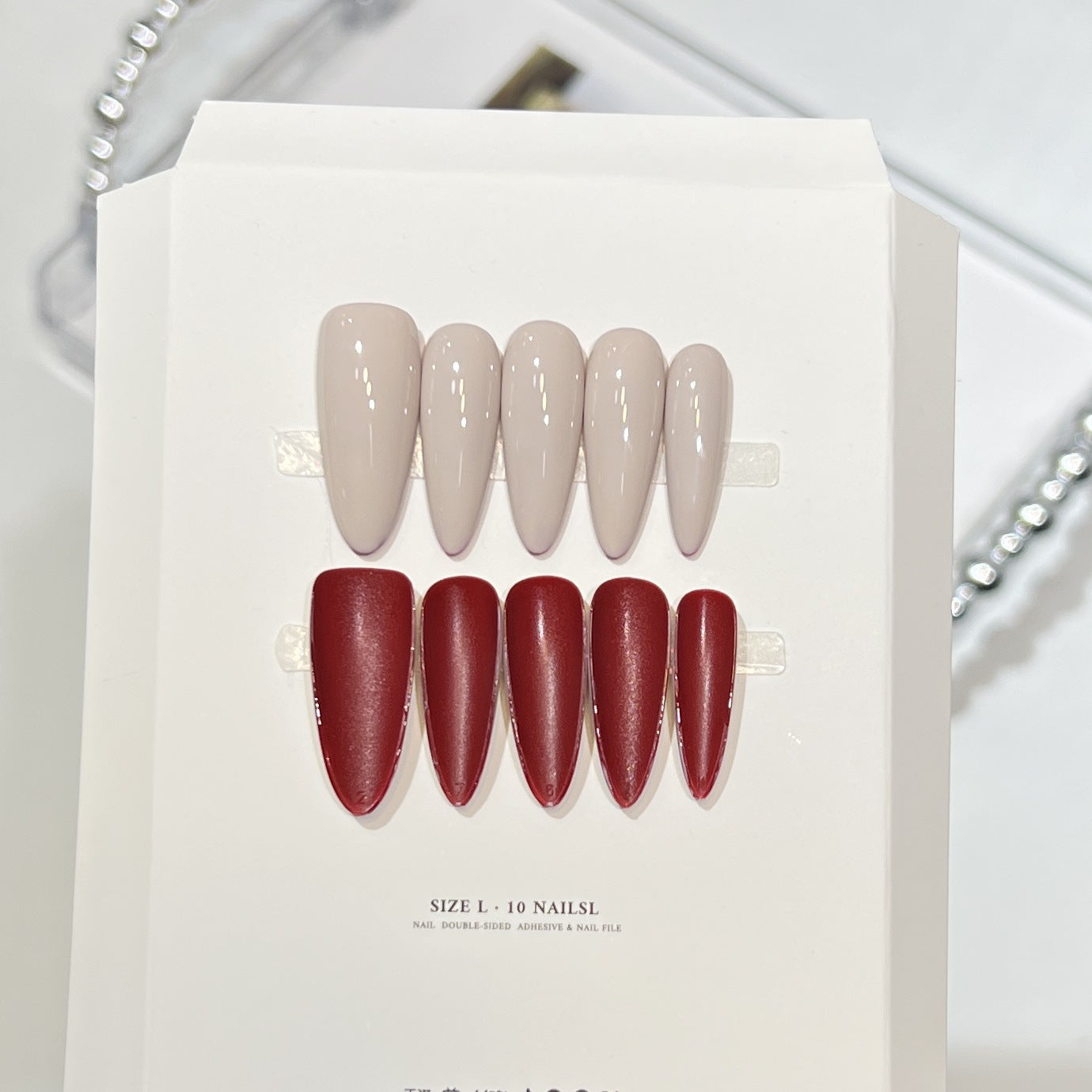 White Press-On Nails