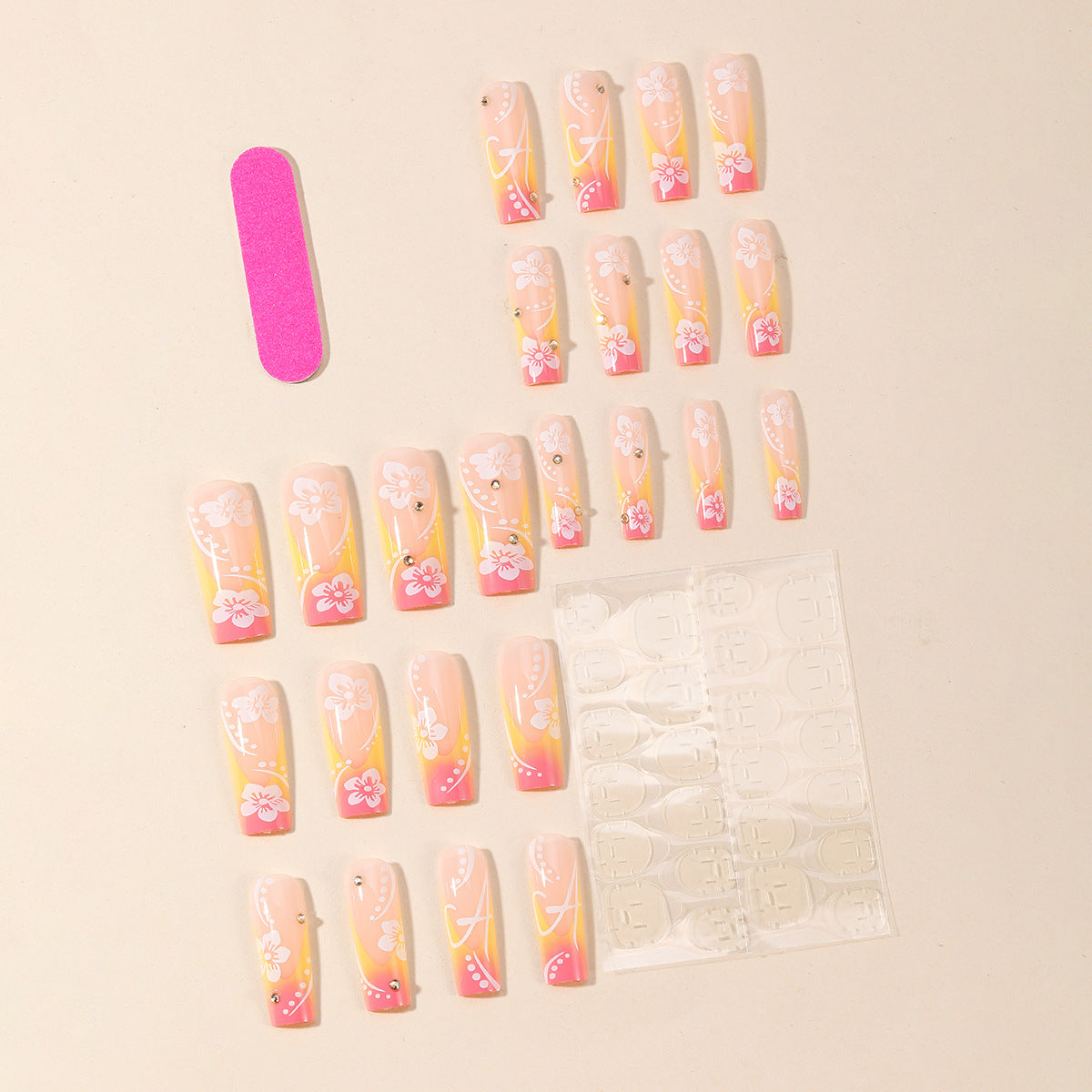 Yellow Gradient French Floral