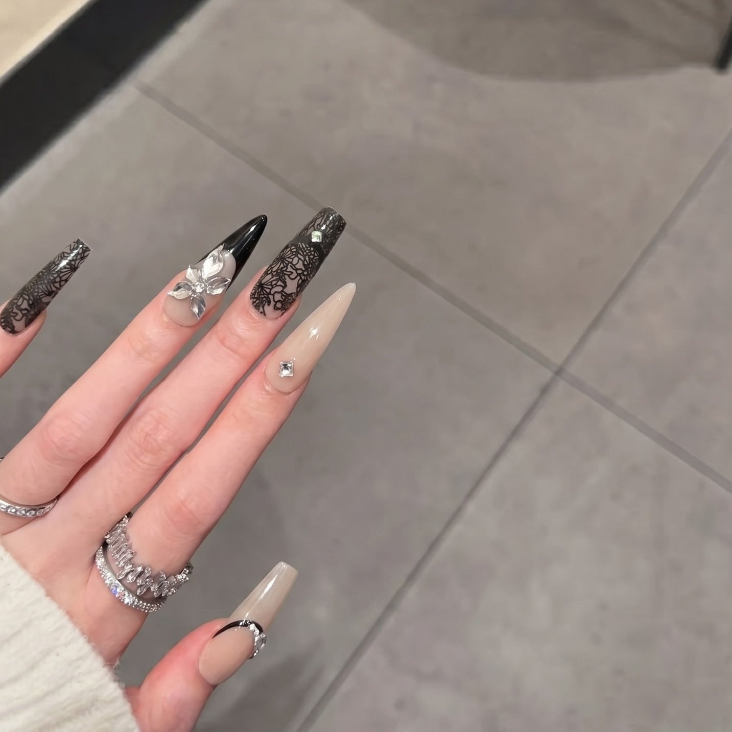 Floral Press-On Nails