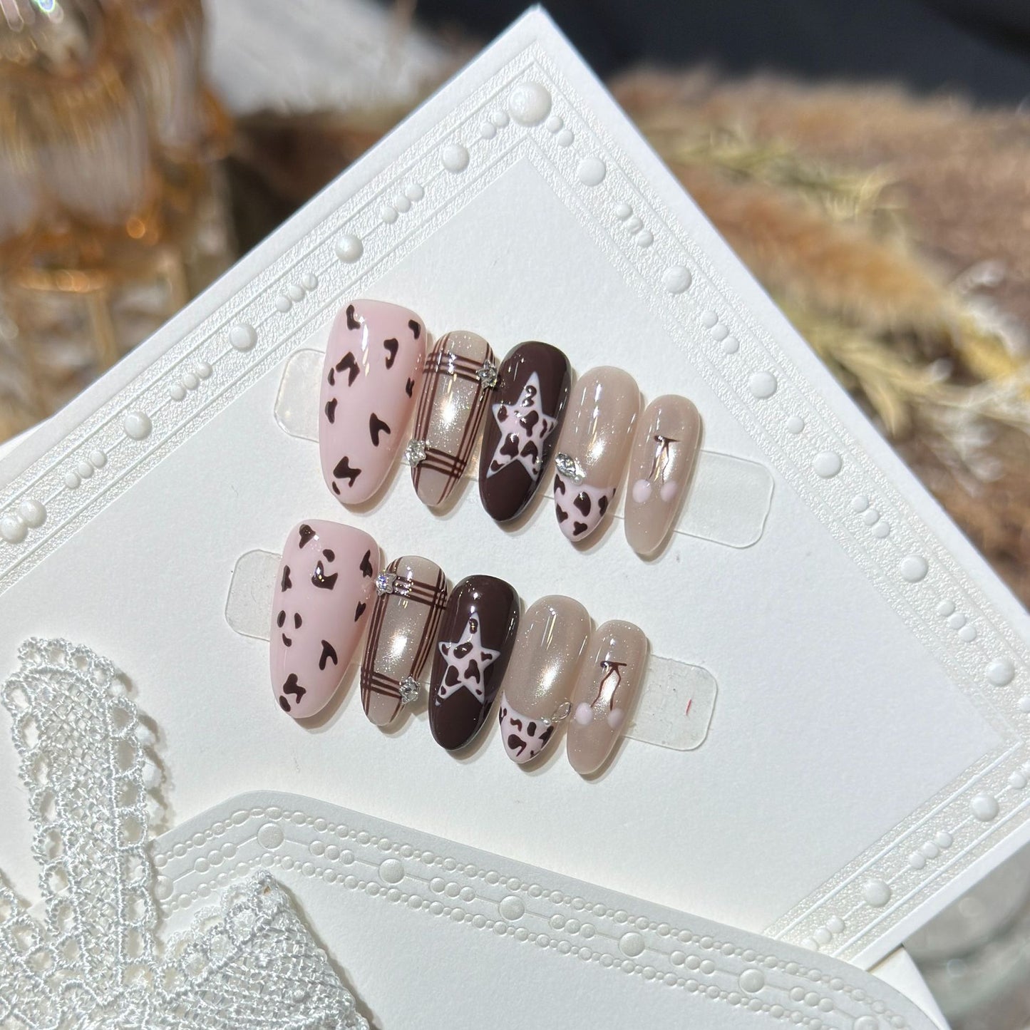 Pink Cat Eye French Leopard