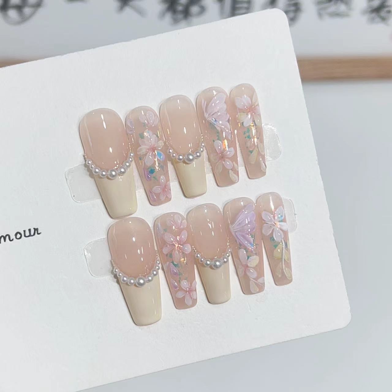 Nude Jelly French Pearl Hand-Painted