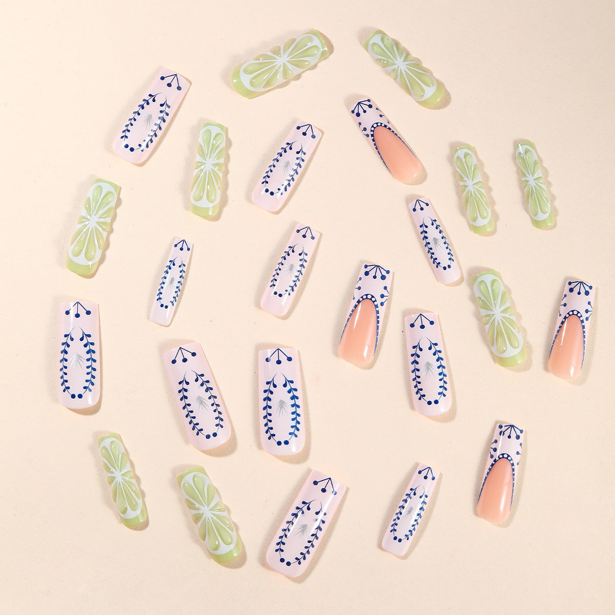 3D Oriental Press-On Nails