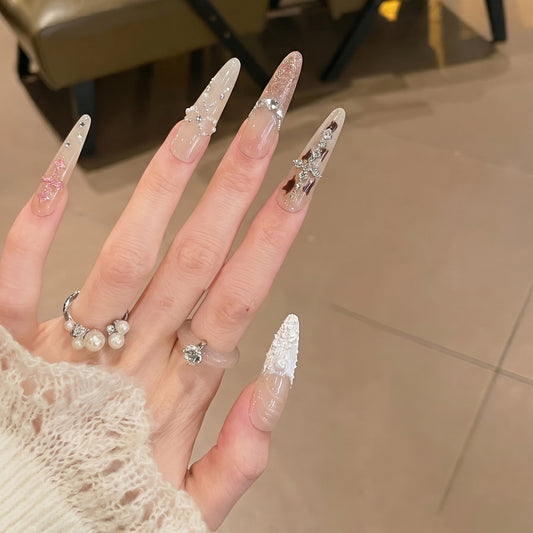 Nude Leopard Bow Crystal