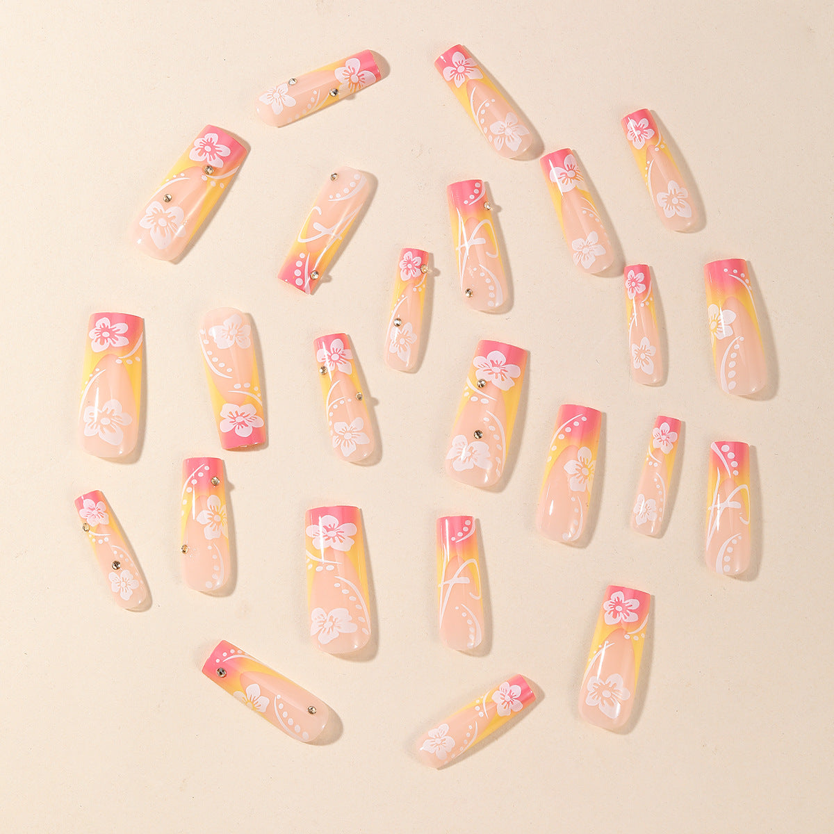 Yellow Gradient French Floral