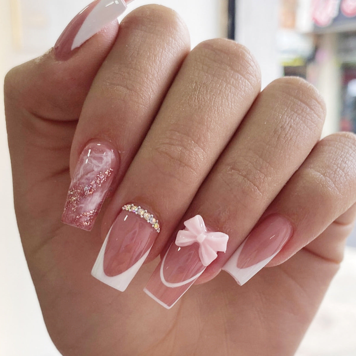 Pink French Bow