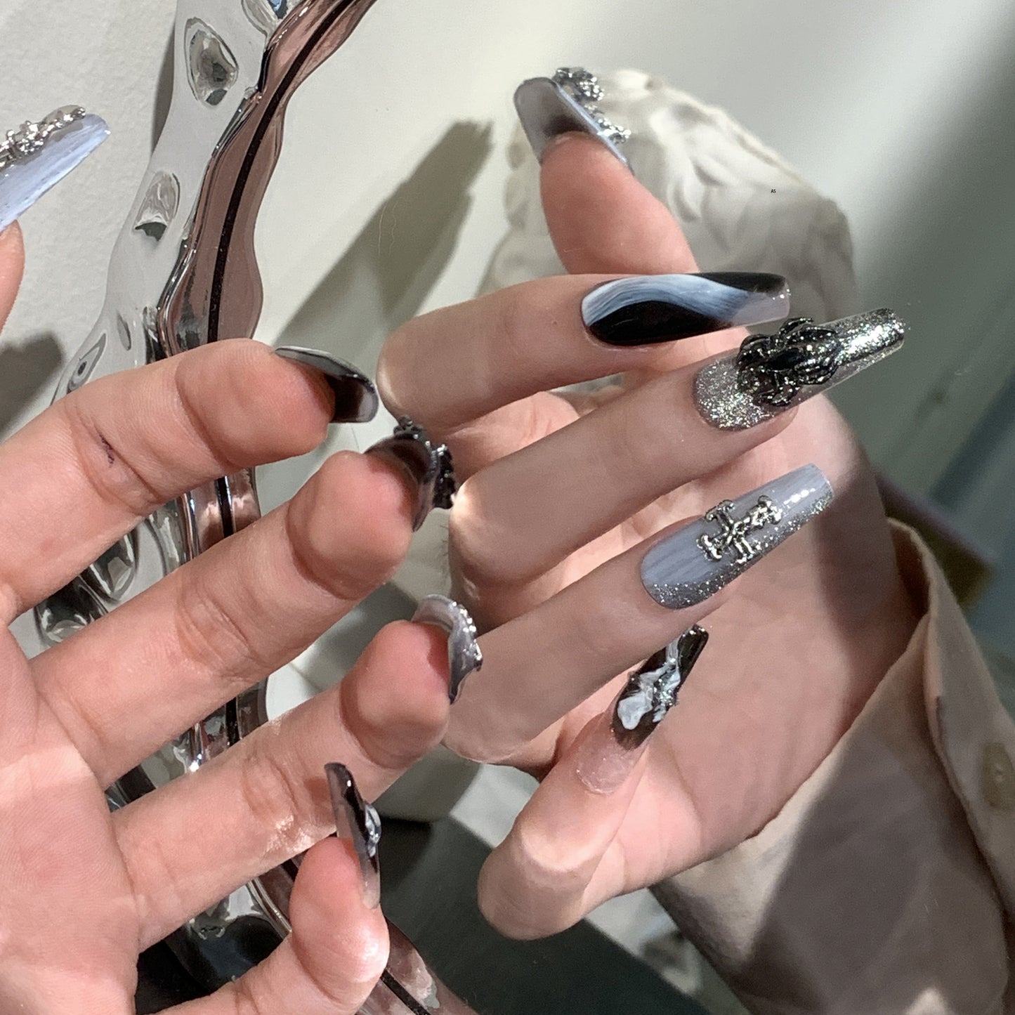 Black Press-On Nails