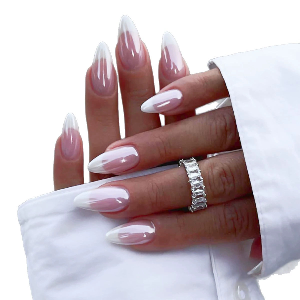 Aurora French Almond Press-On Nails