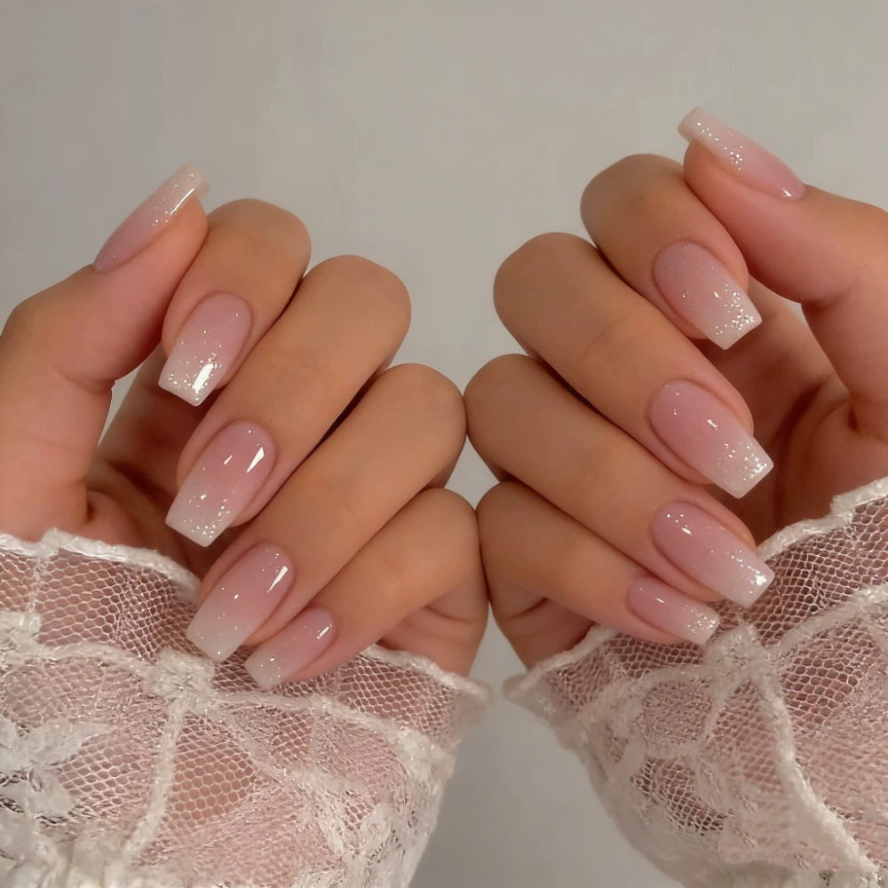 Pink Gradient Ballerina Press-On Nails
