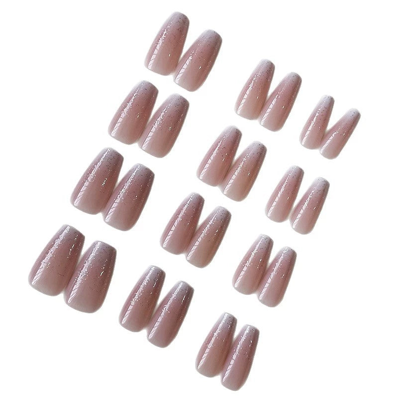 Pink Gradient Ballerina Press-On Nails