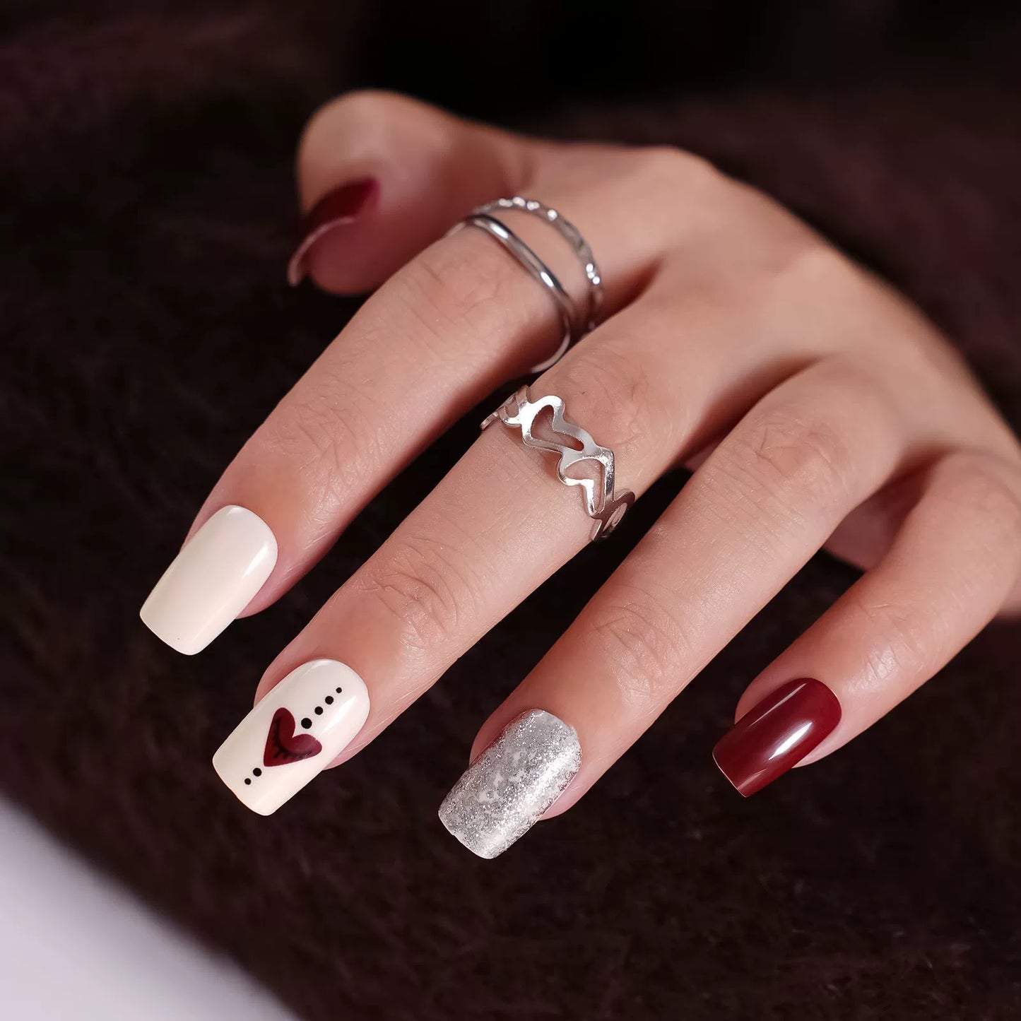 White Press-On Nails