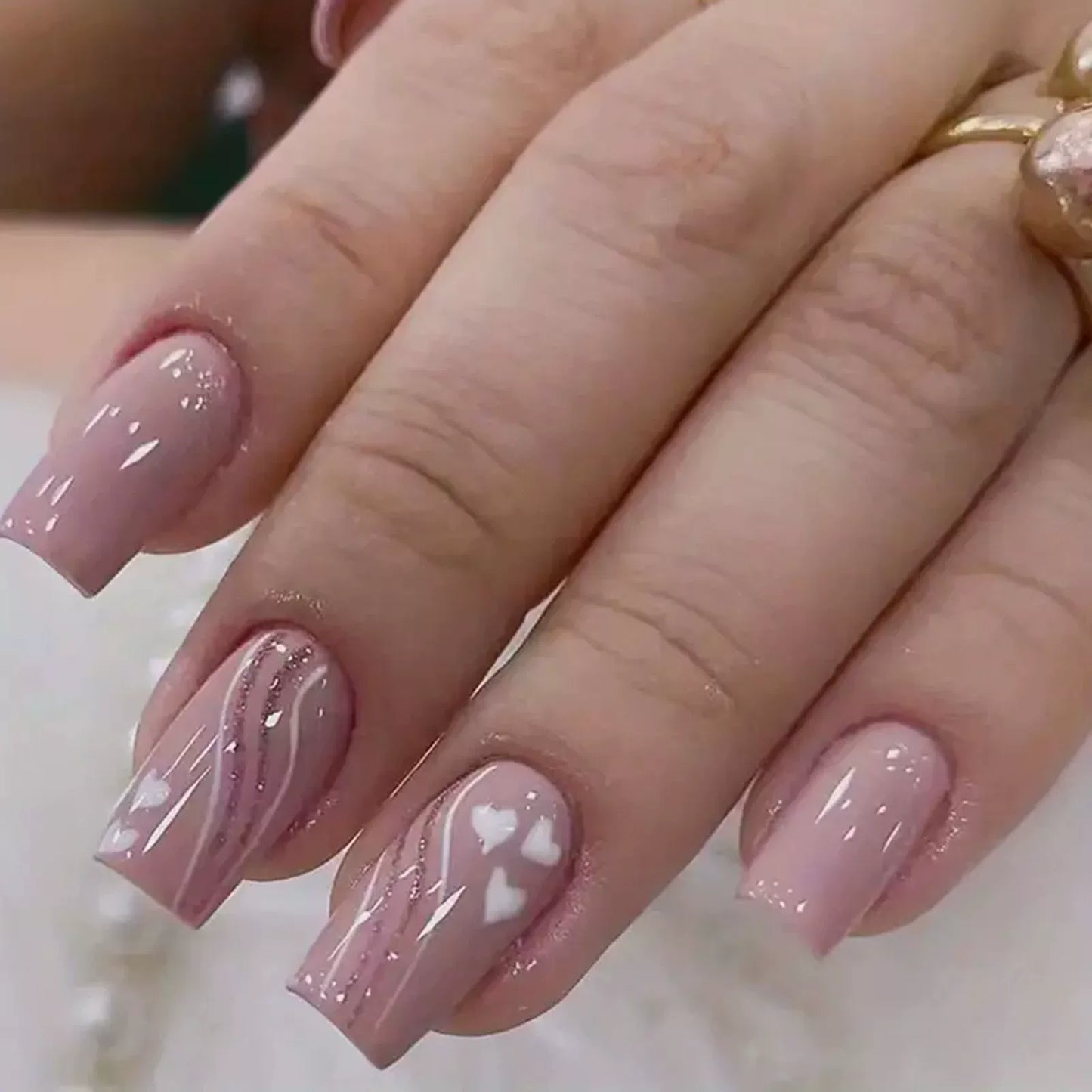 White Press-On Nails