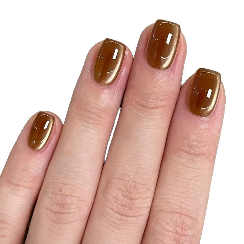 White Cat Eye Press-On Nails