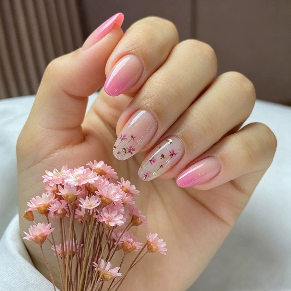 Floral Gradient Press-On Nails