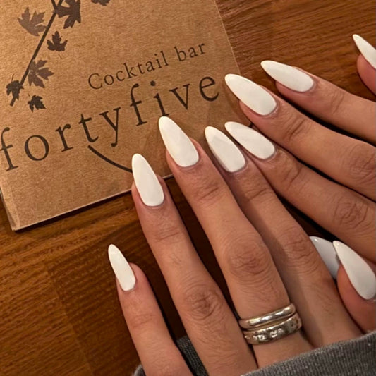 White Press-On Nails