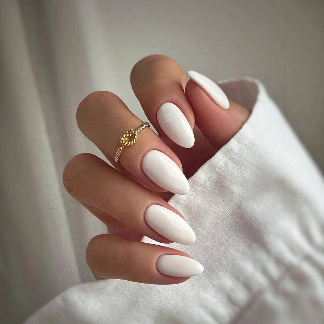 White Press-On Nails