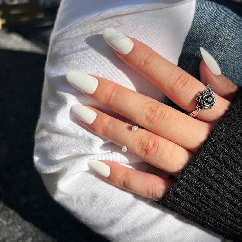White Press-On Nails