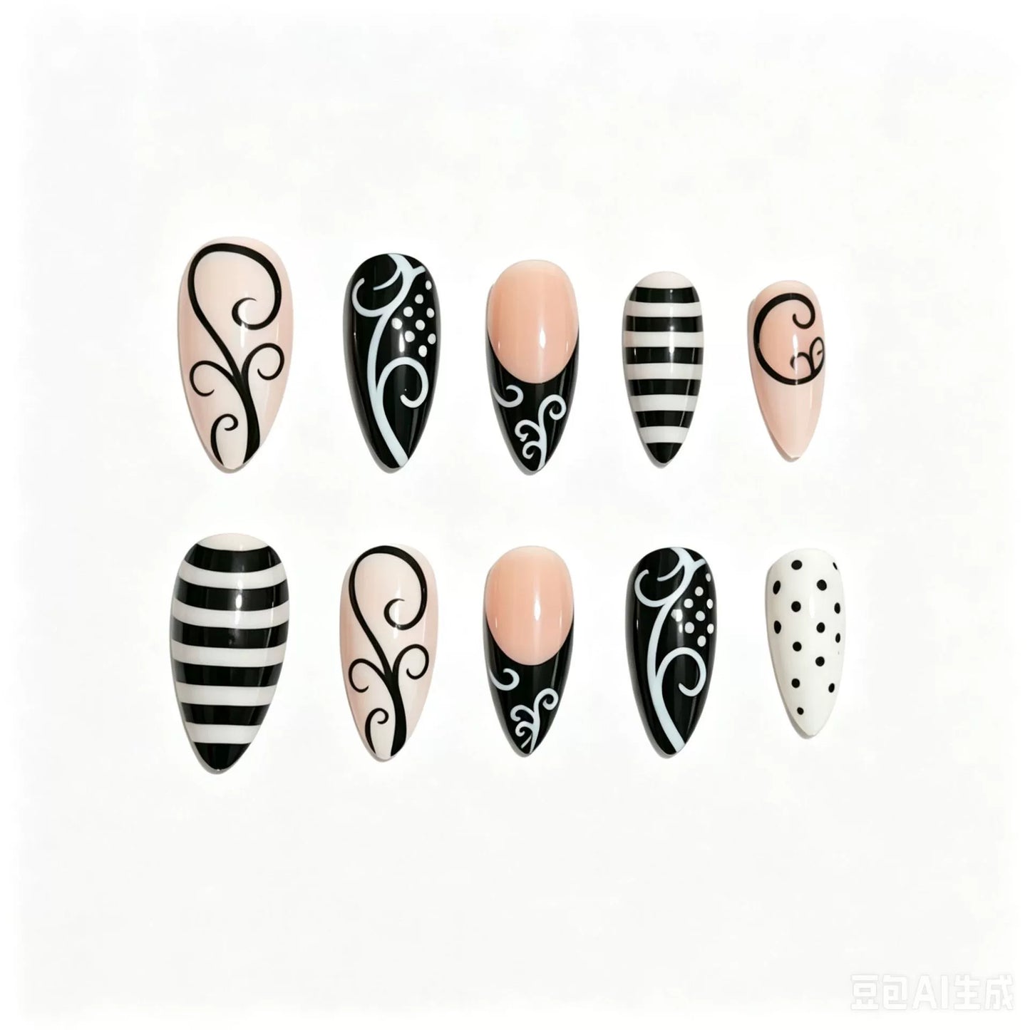 Zebra Press-On Nails