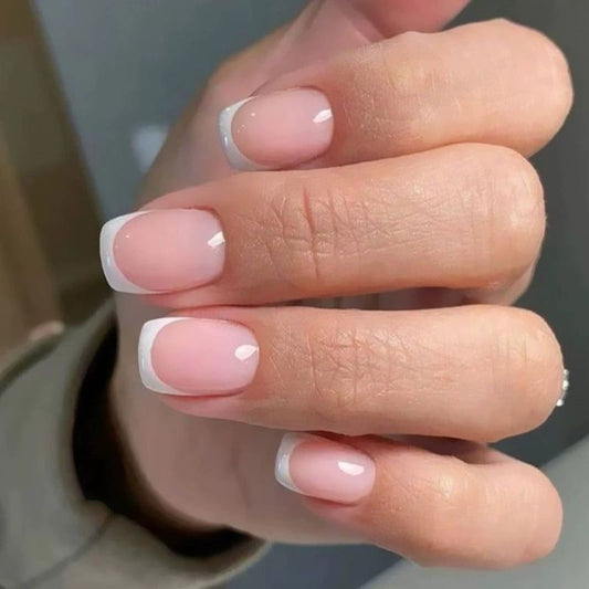 White French Press-On Nails
