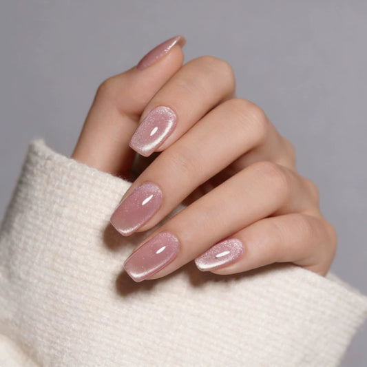 Pink Cat Eye Press-On Nails