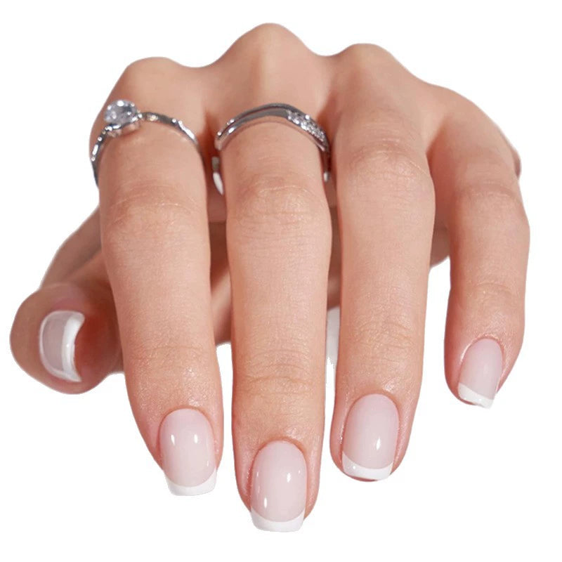 White French Press-On Nails