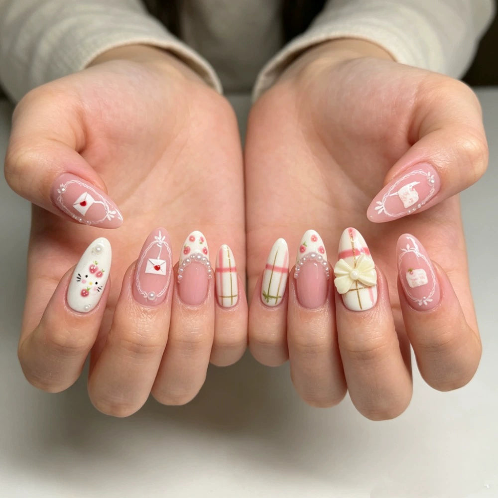 Bow Press-On Nails