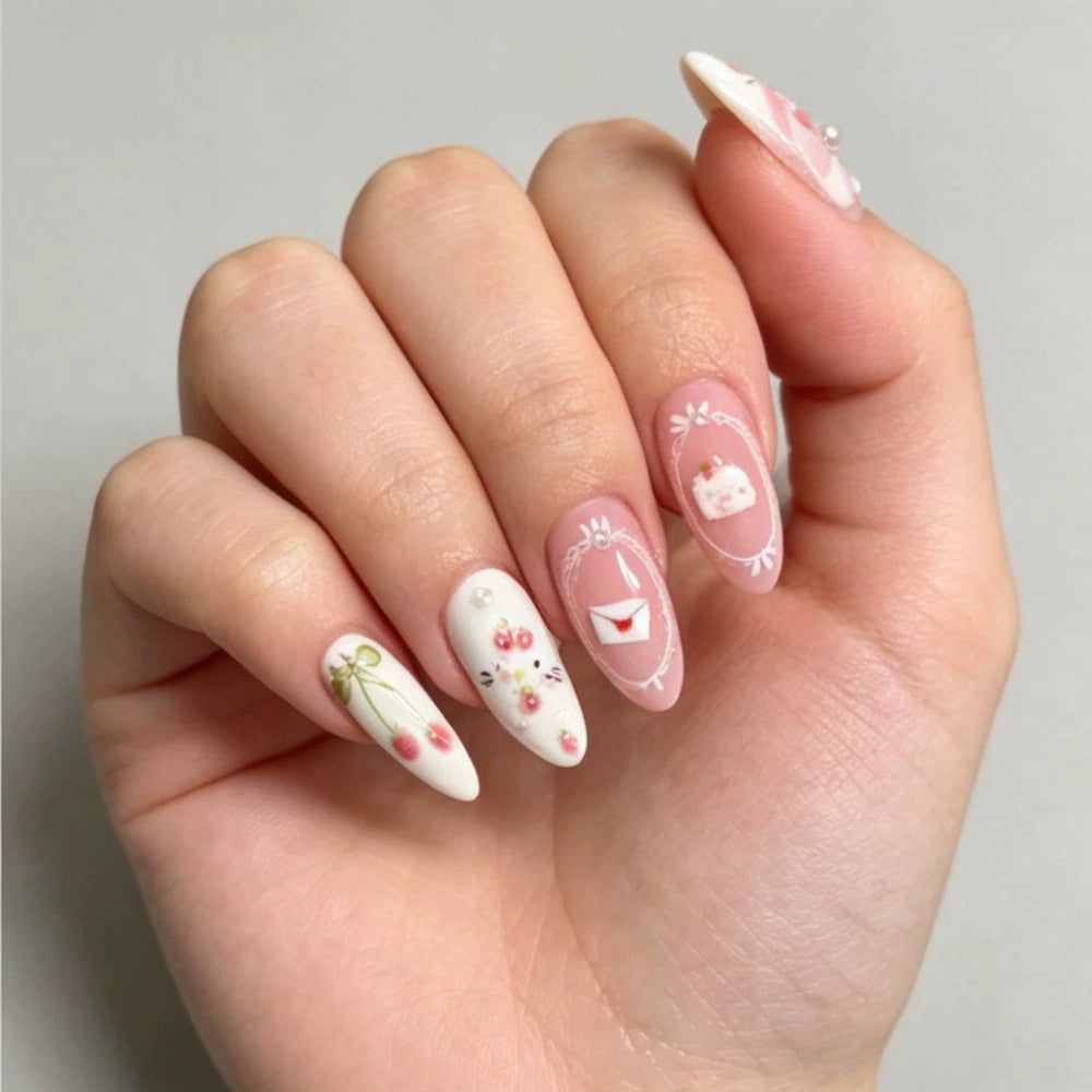 Bow Press-On Nails