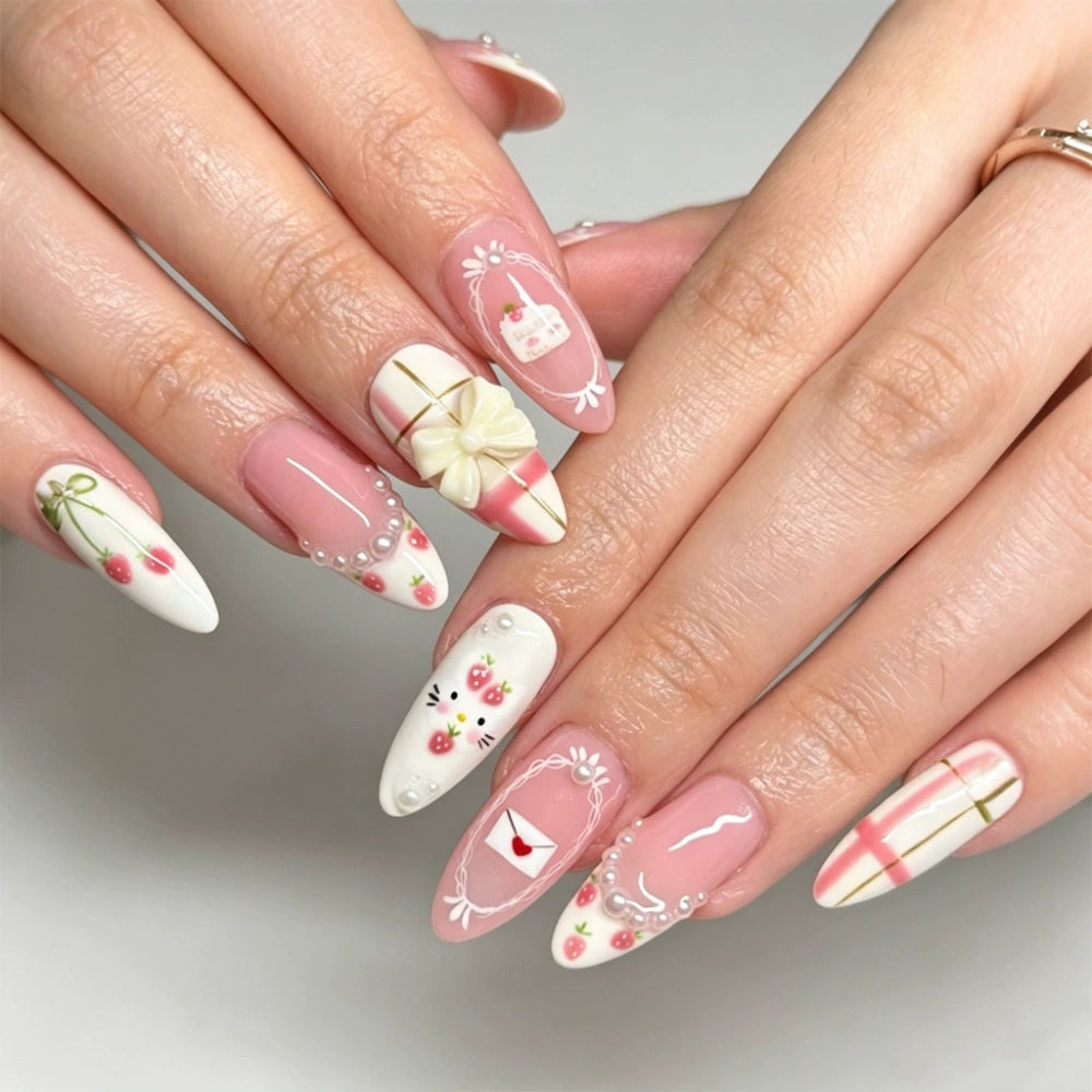 Bow Press-On Nails