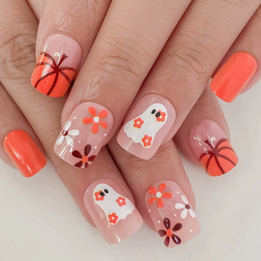 Floral Press-On Nails