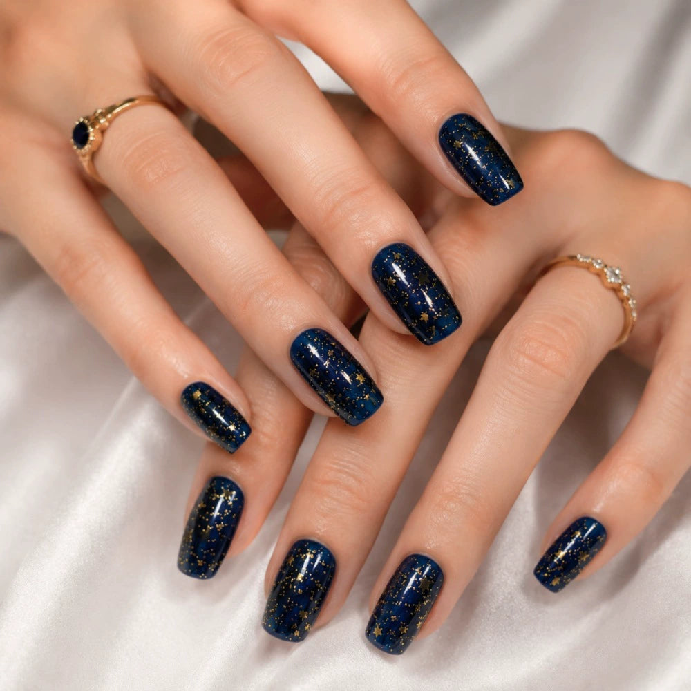 Blue Press-On Nails