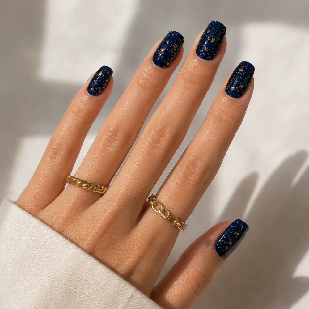 Blue Press-On Nails