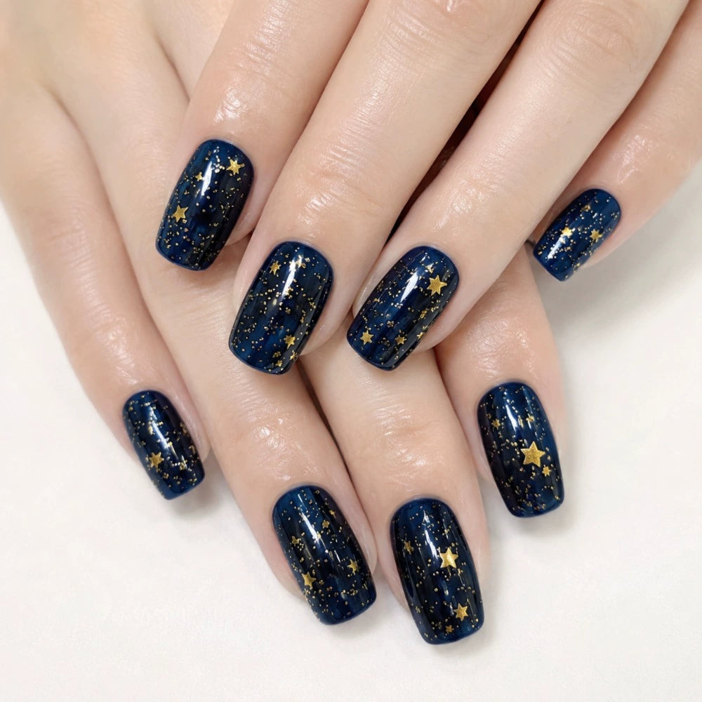 Blue Press-On Nails
