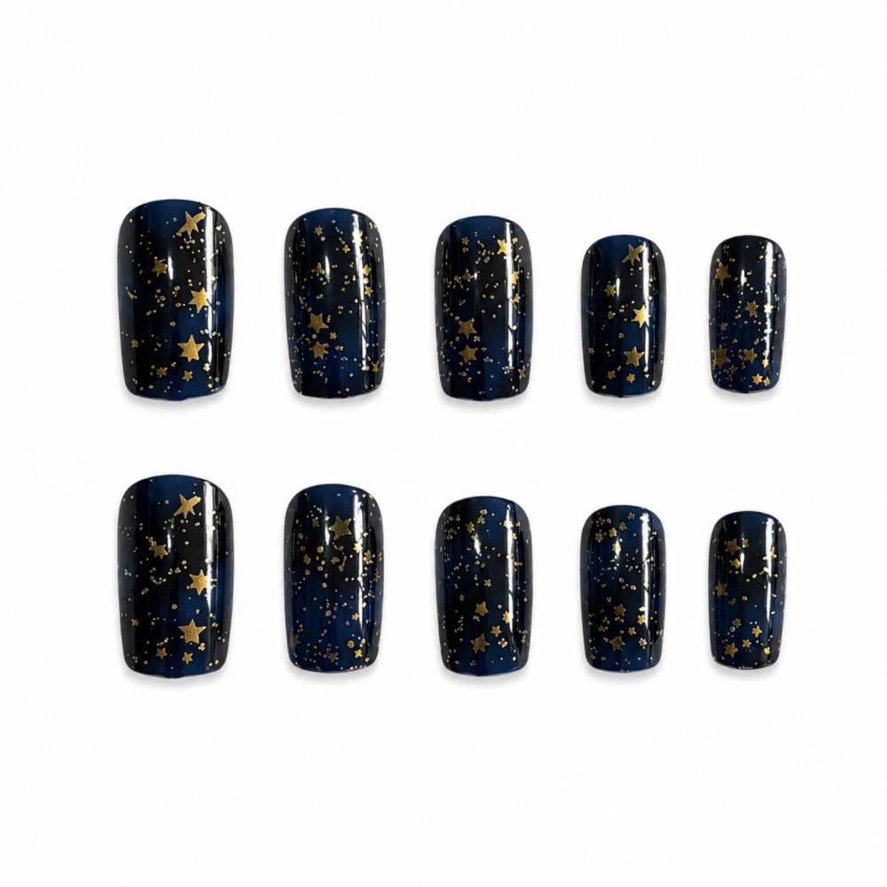 Blue Press-On Nails