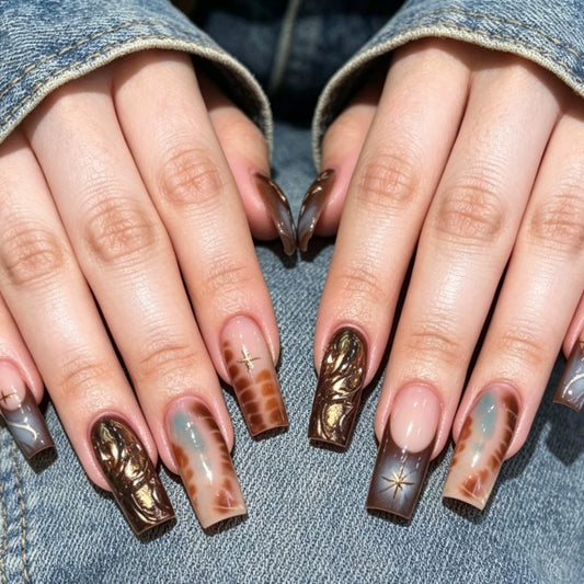 Black French Ombre Press-On Nails