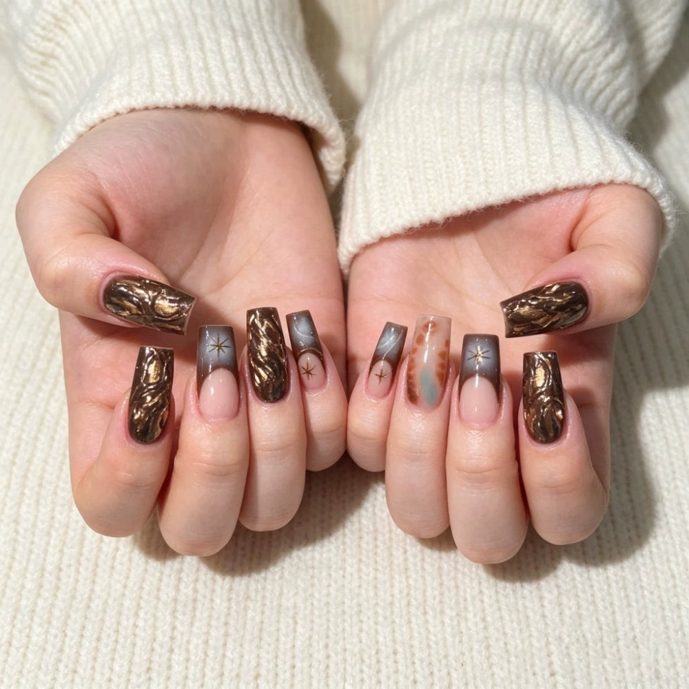 Black French Ombre Press-On Nails